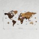 Dekoratif 4Katman Ahşap Dünya Haritası 3d (Orta Boy)