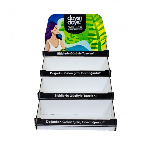 4 Katlı Kasaönü ahşap stand