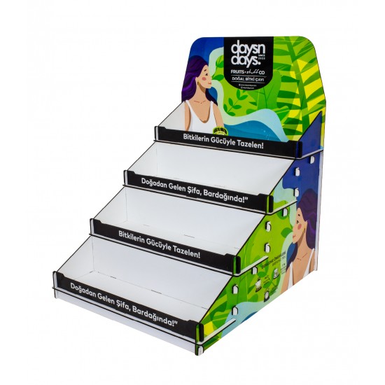 4 Katlı Kasaönü ahşap stand